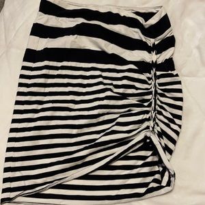 Free people black and white skirt